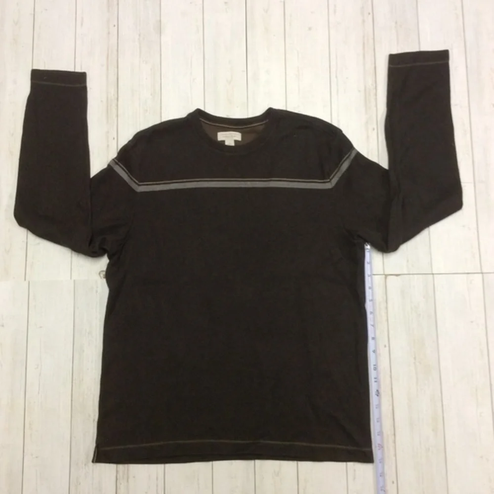 Banana Republic Men’s Brown Casual Classic Crewneck Long Sleeve Sweater